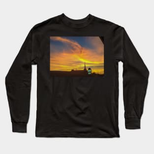 Sunset over Church Long Sleeve T-Shirt